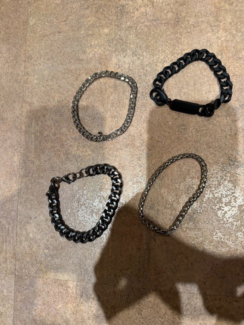 Bracelet - Bundle of Four Silver and Gunmetal